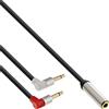 InLine Cavo Audio InLine Slim Mobile adattatore Aereo 2x Jack 3,5mm maschio Mono a 1x Jack 3,5 femmina Stereo, 2m [99251B]