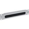InLine® Piastra passacavo da 10 con spazzola, 1HE, RAL 7035, grigio