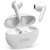 SBS Twin Pure Drops - Cuffie Auricolari Semi In-Ear True Wireless Stereo, Custodia di Ricarica, Microfono HD, Controlli Touch, per Smartphone, Tablet, Laptop, 35 Ore