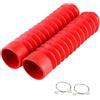 Ejoyous 1 Paio di Soffietti per Moto, Forcella per Moto a Soffietto Copri Forcella in Gomma Protezione Forcella a Soffietto Copri Forcella Ammortizzatori Ghette Copertura per CQR ATV Dirt Bike 205 X 42(rosso)