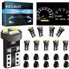 Keiurot T5 74 Led Lampadina Bianco W3W 37 70 2721 Led Wedge LED T5 Twist Socket lampadina cruscotto per Auto Interni Tachimetro Strumento Indicatore Cluster Indicatore Light Panel 12V, 10 Lampada