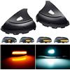 Hacreyatu 2 unità di indicatori di direzione a LED per Tiguan MK1 2008-2016 | per VW Sharan 2012 2013 2014 2015,per specchietti dinamici (giallo)