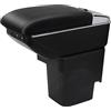 YJYWZH per Focus 2 Mk2 2005-2011 Scatola Braccioli Doppio Strato Console di Stoccaggio con Portabicchieri