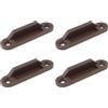 The Lord of the Tools 4 Pezzi Piastra Di Battuta Marrone Per Roulotte E Camper HA70271 53x12 Mm Compatibile Con Serrature A Spagnoletta