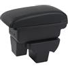 YJYWZH Bracciolo per VW Polo 2020-2026 con USB e USB-C | 2 Porte USB e 1 USB-C, Doppio vano portaoggetti, Bracciolo centrale scorrevole, Pelle PU, Base specifica per veicolo