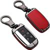 ontto Custodia Cover Protettiva per Chiave Telecomando Auto in Lega di Zinco per Land Rover Discovery 4 Range Rover Sport LR4 Evoque Freelander Jaguar XE XJ XF Guscio Coprichiave-Nero Rosso