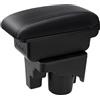 YJYWZH Auto Braccioli per VW Golf 6 Mk6 2008-2013 Jetta Mk5 2006-2011 Vento Wagon 2009 2010 Bracciolo Doppio Strato Scatola Portaoggetti Console Centrale Interna with 3 USB Charging Port