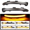 Hacreyatu Indicatori LED dinamici per Golf 7 MK7 GTI 7 R 7.5 Golf Sportsvan | sinistro destro per specchietto retrovisore (guscio nero (giallo)
