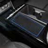KUNGKIC Tappetino antiscivolo per porta auto per Hyundai Tucson 2025, scatola di conservazione per bicchieri d'acqua, tappetino in gomma antiscivolo, 15 pezzi (Blu)