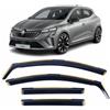 AirTwin Set di 4 deflettori d'aria tipo IN-CHANNEL compatibili con RENAULT CLIO MK5 2020 2021 2022 2023 2024 2025 deflettori laterali in acrilico Renault Clio