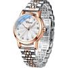 FORSINING Orologio meccanico automatico da donna con cinturino in acciaio inossidabile oro rosa quadrante scheletro di lusso orologio da polso elegante da donna con diamanti, 88304