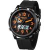 PINDOWS Orologio da uomo impermeabile, sportivo, multifunzione, resistente, per attività all'aperto, con sveglia e cronometro