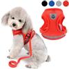 Zunea Imbracatura per Cane Piccolo Gatto Anti Tiro Step-in Regolabile Pettorina Cucciolo a Maglia Morbida Imbottita Gilet guinzaglio Set con Striscia Catarifrangente