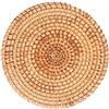 Kuuleyn Tovaglietta Rotonda Intrecciata, Tovaglietta Isolante Caldo in Treccia di Rattan Naturale, Tovagliette da Tavolo da Cucina Sottopentola Resistenti al Calore Per Vasi Grandi Piatti Caldi Pentola(22cm)