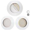 Scandinavian home Lysea Scandinavian home Set di 3 faretti LED da incasso e dimmerabili WarmDim 230V 5,8W bianco caldo 60mm - 70mm I bagno I CRI 90 580lm 3100K 68mm I Bianco opaco con vetro satinato