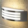 CGC Lighting Lampada da parete in acciaio inox curvo per esterni, richiede 1 lampadina E27 standard a vite IP54 per interni ed esterni, giardino, veranda, porticato