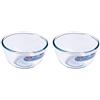 Pyrex Set di 2 ciotole rotonde classiche in vetro, adatte per forno e microonde, 0,5 l, colore: Trasparente