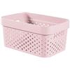 CURVER Infinity 4,5 L Riciclato, Cestino portaoggetti Multiuso, impilabile e imbochable - 26 x 17,5 x 12,3 cm, Colore: Rosa