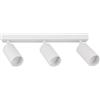 EDO Lampada Faretti da Soffitto Orientabili MALGA GU10 Bianco, Faretti 3 Luce, Faretto da Parete Interno per Barra, Lampadario Moderna Plafoniera per Camera da Letto Cucina Soggiorno, Senza Lampadina