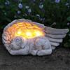 Festive Lights Pietra commemorativa progettata con buon gusto e amore con illuminazione a LED a energia solare con batterie, pannelli solari integrati e interruttore crepuscolare