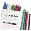 CanBee Candele di cera 50 Candele Sottili in Cera d'Api Naturale - Multicolore - 18 cm x 0,7 cm - Combustione Lunga circa 60 Minuti - Senza Fumo - Meditazione, Yoga, Rituali e Decorazioni - CanBee