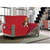 BANZAII TEXTILE INNOVATOR ONLINE Banzaii Copridivano Impermeabile 4 Posti, Salvadivano Antimacchia Trapuntato Bicolor Universale con Tasche Portaoggetti Rosso/Bordeaux - Seduta 230 cm