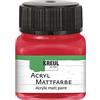 KREUL 75205 - Colore acrilico opaco, rosso in vetro da 20 ml, colore cremoso, coprente, ad asciugatura rapida a base d'acqua, adatto per diverse superfici