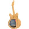 Kikkerland Guitar Cutting Board Tagliere, Bamboo, Black, 49x22x2 cm