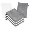 HOTUT Guanti da Bagno, 8 Pezzi Guanti per il Bagno in Microfibra, 15 x 20 cm Set di Guanti da Bagno per Adulti Morbidi e Assorbente, Manopole da Bagno Riutilizzabili, Guanti Struccanti per il Viso