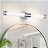 MantoLite Lampada Specchio LED 60cm da Bagno Cromatura a Parete Murale | Lampada led bagno 12w 3cct orientabile 360° ip44 ideale per specchio e illuminazione quadri design moderno