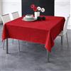 SUSANNA HOME DESIGN Tovaglia Effetto Lino, pratica ed elegante Grazie al suo Potere Antimacchia e Idrorepellente, Basta una Passata con Panno Umido -Lavabile in Lavatrice- 100% Poliestere (Bordeaux,120x160 cm)