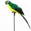 lwingflyer Uccelli artificiali da 34 cm, con piume d'ara, decorazione moderna per casa e giardino (verde)