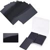 NBEADS 100 Fogli Biglietto da Visita in Metallo, Biglietto da Visita con Incisione in Alluminio Nero Vuoto da 8.6x5.4 cm per Biglietti da Regalo Fai da Te per Clienti in Ufficio
