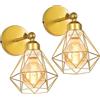 TOKIUS 2 Pezzi Lampada da Parete Interna Industriale Applique da parete E27 16cm