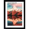 FOSER Cornice portafoto formato A4, 1 pezzo, versatile, in legno nero, per parete e tavolo, con ganci da parete e supporti (nero, A4 (21 x 29,7 cm), 1 x