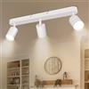 Ketom Faretti LED Soffitto GU10, Faretto LED Interno Orientabile 3 Luci