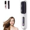 Baomaeyea Go Brush Pro, spazzola lisciante portatile Numoya, GoBrush Pro Hair Numoya, spazzole ricaricabili riscaldate per viaggi, design delicato e durevole (bianco)