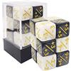 BESCON DICE 12pcs 16mm Positive and Negative D6 Dice Counters Set in Brick Box, Marble Token Dice Loyalty Dice Compatible with MTG, CCG, Car