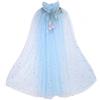 Proumhang Capo Principessa per Ragazze,Mantello Principessa Colorato,Paillettes Scintillanti Tulle Principessa Fancy Dress,Halloween Carnevale Mantello Azzurro L