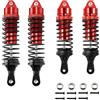 RCAWD Ammortizzatore RC per Auto, Ammortizzatore Anteriore e Posteriore in Alluminio RC per 1/10 Slash 4x4 SLA014/SLA015 (Rosso)