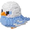 NOOLY Pappagallo Micro Mattoni da Costruzione Kit Uccello Thmed Blocchi Set Decorazione per Casa e Ufficio WKLJM-01 242 Pezzi (Bianco e Azzurro)