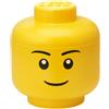 Room Copenhagen Lego Uomo L Iconica Testa Grande, Scatola Porta Oggetti Impilabile, 8,5 L, Ragazzo, ‎Giallo, 24 x 24 x 27.1 cm, 510 grammi