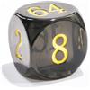 BESCON DICE Big Translucent Backgammon Doubling Cube Dadi 30 mm, grande backgammon raddoppio numero dadi 1 3/16 , fumo traslucido