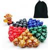 BESCON DICE 50pcs Assorted D10 Pack, 5X10pcs 10 Sides Dice Marble Polyhedral Dice D10 Set