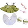 niannyyhouse Dressup - Bambola di peluche, 20 cm, vestito, sottoveste, scarpe, accessori, gonna da principessa, morbido peluche imbottito (verde)