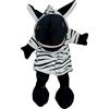 Proumhang Marionette a Mano con Corpo Intero per Bambini,Animale Mano Marionette Tema Fattoria Marionette Giocattoli Set,Giocattoli di Peluche per Finta con Bocca Aperta Mobile,35cm,Zebra