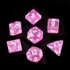 BESCON DICE Moonstone, set di mini dadi da 10 mm per giochi di ruolo MTG Dungeons and Dragons, colore rosa pietra di luna
