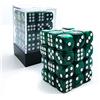 BESCON DICE Bescon 12mm 6 Sided Dice 36 in Brick Box, 12mm Six Sided Die (36) Block of Dice, Marble Green