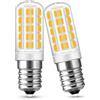 Flaspar Lampadine LED E14 3W Equivalenti a 40W, Bianco Caldo 2700k, 400LM, Lampadina LED E14 per Cappe, Macchine da Cucire, Soggiorni, Non Dimmerabile, Confezione da 2