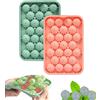 Sinoskye Stampo rotondo per cubetti di ghiaccio in silicone, confezione da 2 stampi rotondi per cubetti di ghiaccio, per congelatore, whisky, tè, gelato, cocktail, caffè e altre bevande